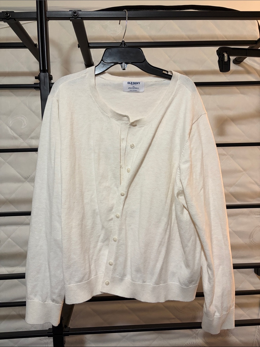 Old Navy White Sosoft Lite Button-Front Cotton Cardigan